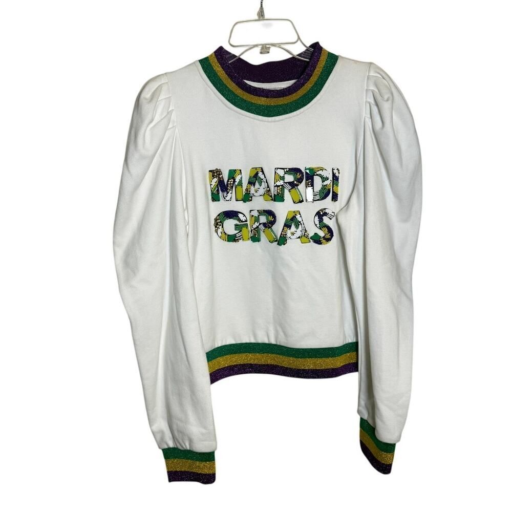 Queen of Sparkles Mardi Gras Sweatshirt Women’s Sz. M